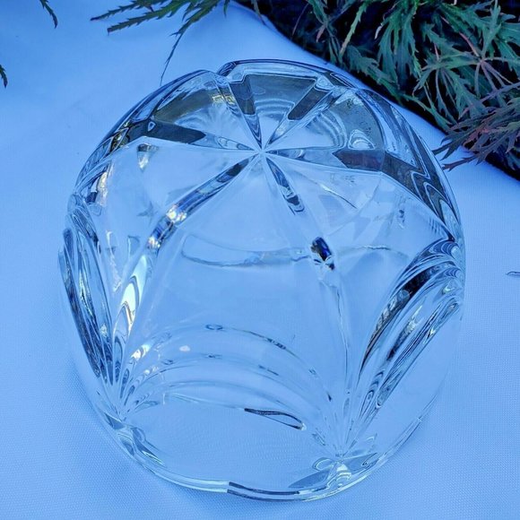 Mikasa Stardust Scalloped Crystal Glass Bowl candy snack trinket Germany 4.5" - Picture 5 of 11